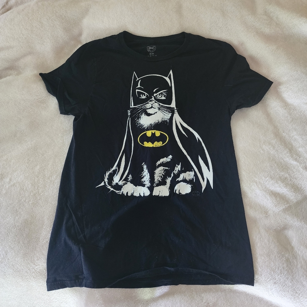 DC comics Batman Catman graphic tee t-shirt 100% cotton black